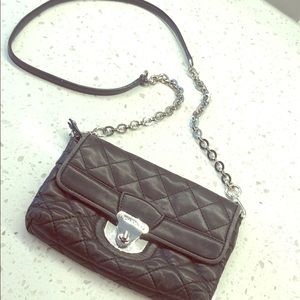 Black quilted bag